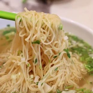 Chicken wonton noodle soup