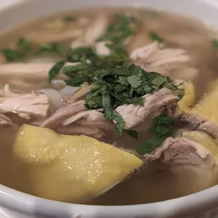 "Ho Fun" with shredded dark meat