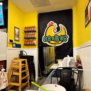 a bowl of soup in a restaurant