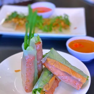 a plate of vietnamese food