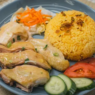 Chicken w/ rice ( com ga dac biet) classic chicken rice dish by Pho Ga Hai Van Anaheim