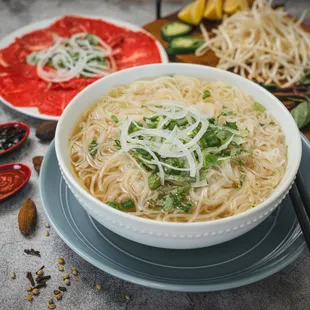Rare ribeye beef pho from Pho Ga Hai Van