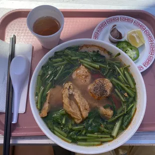 Canh Bun Rau Muong ($15)