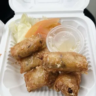 Egg rolls (Chả Giò - ground pork, dried shrimp (more pronounced flavor), wood ear, bean threads)
