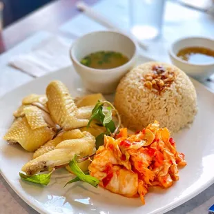 a plate of food on a table
