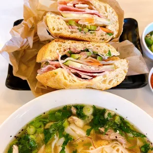 13. Chicken Meat and Giblets Noodle Soup 28. Combination Ham Banh Mi