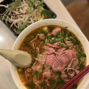 Spicy Satay Rare Beef Noodle Soup