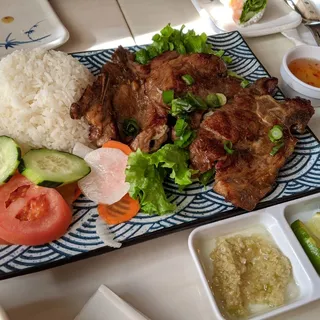 53. Charbroiled Pork Chop and Egg with Rice
