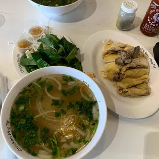 Pho Ga with Plate of Steamed Chicken (3/5)