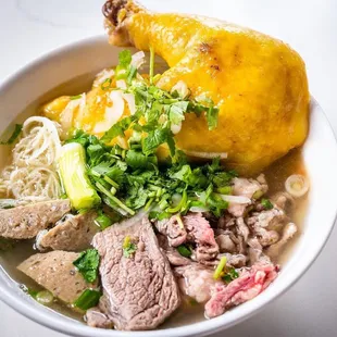 a bowl of vietnamese food