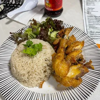 Lemongrass Chicken Rice Platter