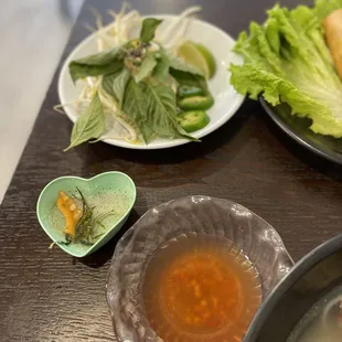 Dipping sauce + side