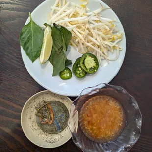 Sauces and Bean Sprouts