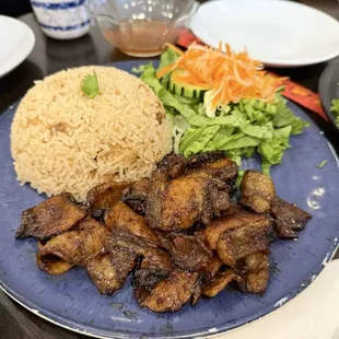 Pork rice platter