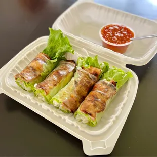 Grilled Pork Salad Rolls are so good.