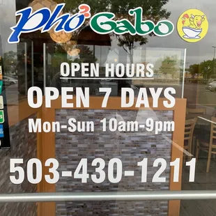 open 7 days sign in window