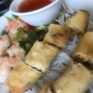 61. Grilled Shrimp & Eggroll on Rice Vermicelli