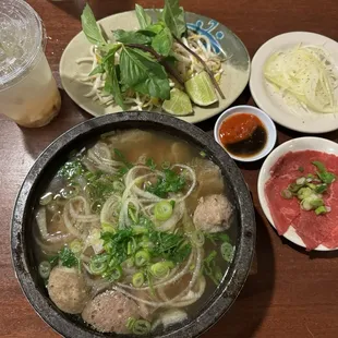 Pho in the stone bowl