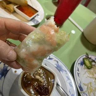 Grilled Pork Spring Rolls