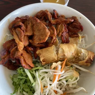 BBQ Pork and Vietnamese Egg Rolls with Vermicelli