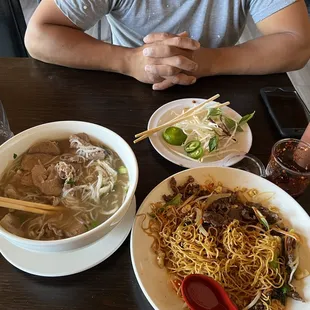 17. House Special Combo Pho and 50. Beef Chowmein