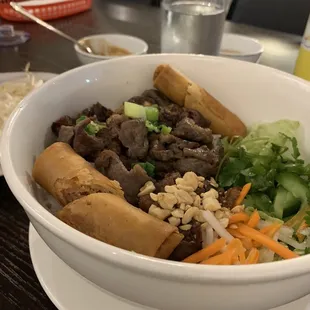 13. Vermicelli with Crispy Egg Rolls and Charbroiled Pork/Beef/Chicken