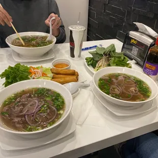 Filet pho ribeye pho and oxtail pho!