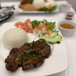 a plate of food on a table