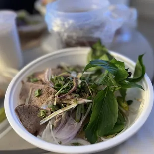 a bowl of food on a table