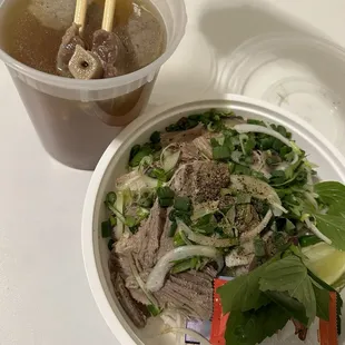 31. Pho Eye Round Steak and Flank   With ox tail