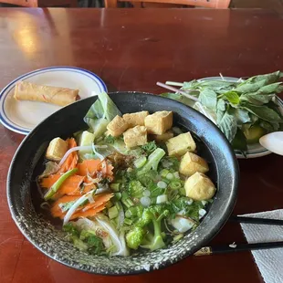 45. Pho Veggie Pho Chay Added a spring roll