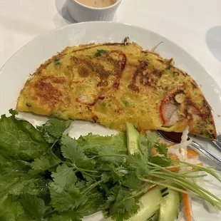 viet crepe with pork and shrimp