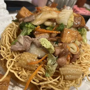 Crispy egg noodle combo