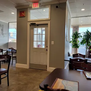 The front door as you leave.