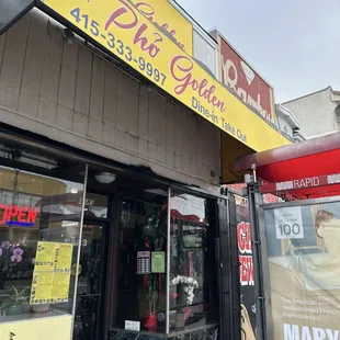 The front of the restaurant.