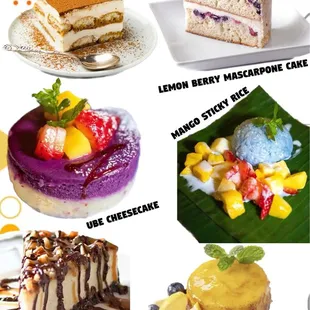 Dessert menu