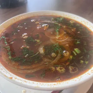 Beef Pho, spicy broth
