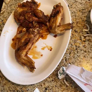 Chicken wings (2 already eaten)