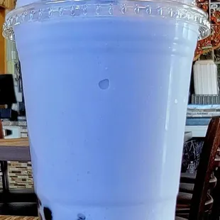Taro boba. I love taro. It&apos;s best to grab this drink at a real Asian restaurant.