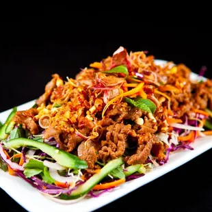 Spicy beef salad