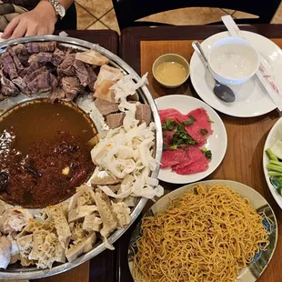 Beef intestine hotpot