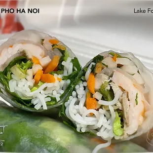 Spring Rolls/Goi Cuon ($8.50) Sloppily made; too loose. After cutting in half; roll started to fall apart due to poor wrapping.