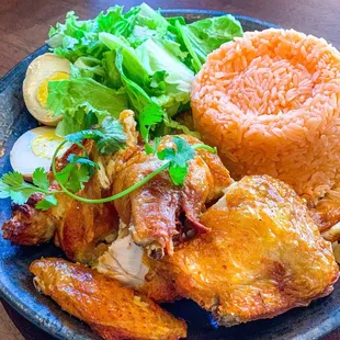 Roasted half Kui Fei chicken with tomato rice