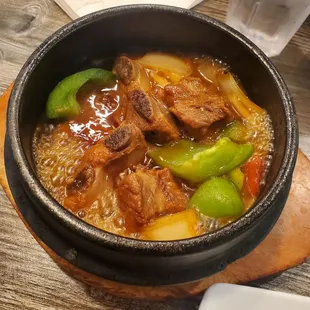 Sauteed pork ribs