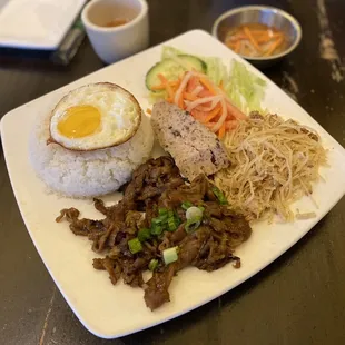 Grilled pork with rice