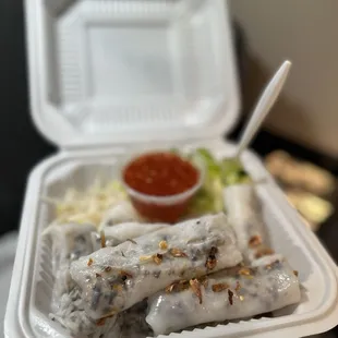 special 60. Steamed Rice Rolls Wrapped with Ground Pork Vietnamese Specialties