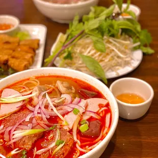11. Spicy Beef and Pork Leg with Pork Blood Cubes large, 46. Deep Fried Imperial Rolls, 2. Combo Beef Noodle Soup small (11/2022)