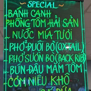 a neon sign in a restaurant