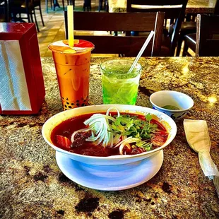 Beef stew with an accompanying Banh Mi