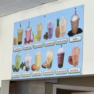 Smoothie + boba drinks